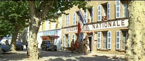 La vecchia gendarmeria durante le riprese